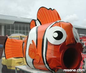 A clownfish playhouse in the Auckland Kids Playhouse Parade