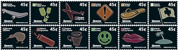 Iconic Resene colours stamps