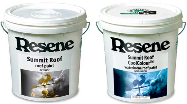 Resene Summit Roof paint is available in CoolColour technology