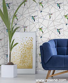 Resene Kaleidoscope Wallpaper Collection - Room using 90370