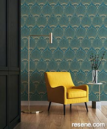 Resene Asperia Wallpaper Collection - Room using A54902 