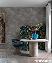 Resene Asperia Wallpaper Collection - Room using A55401 
