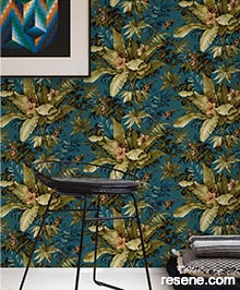 Resene Asperia Wallpaper Collection - Room using A55801 