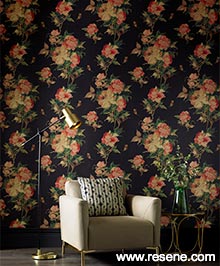 Resene Camellia Wallpaper Collection - Room using 1703-108-06
