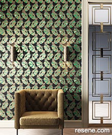 Resene Folies Wallpaper Collection - Room using FOL001