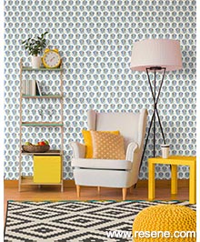 Resene Geometric Wallpaper Collection - Room using 35598-5