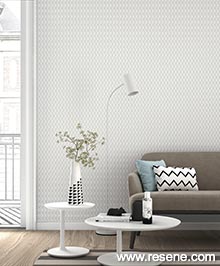 Resene Geometric Wallpaper Collection - Room using 800760