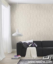 Resene Geometric Wallpaper Collection - Room using 800821