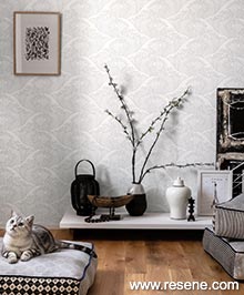 Resene Hanami Wallpaper Collection - Room using HAN100389404