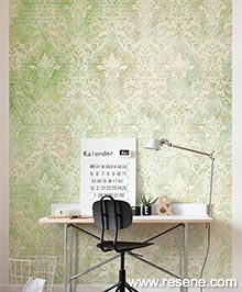 Resene Komar Heritage Wallpaper Collection - Room using HX4-016