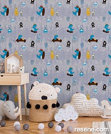 Resene Little Love Wallpaper Collection - Room using 38121-1 