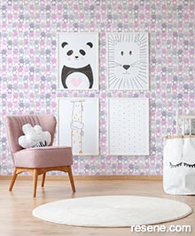 Resene Little Love Wallpaper Collection - Room using 38129-2 