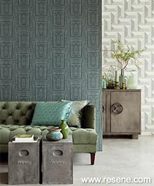 Resene Lounge Wallpaper Collection - Room using E382572