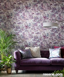 Resene Pavillion Wallpaper Collection - Room using 2109-153-01
