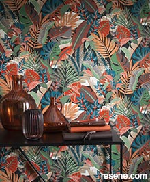 Resene Tropical House Wallpaper Collection - Room using 687811 