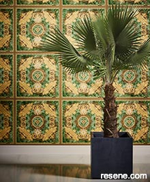 Resene Versace 5 Wallpaper Collection - Room using 387033 