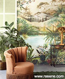 Resene Vivid Wallpaper Collection - Room using E384602 and E384552