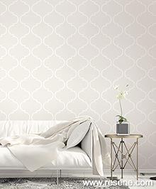 Resene White on White Wallpaper Collection - Room using OY34803