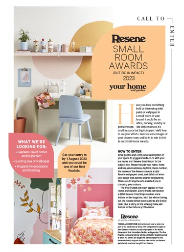 View the Resene Small Room Awards flyer for more information