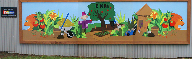 Winning designed but not yet painted mural entry in the Resene Mural Masterpieces competition 2013, now painted