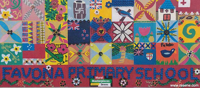 Favona Primary School mural entry in the Resene Mural Masterpieces competition