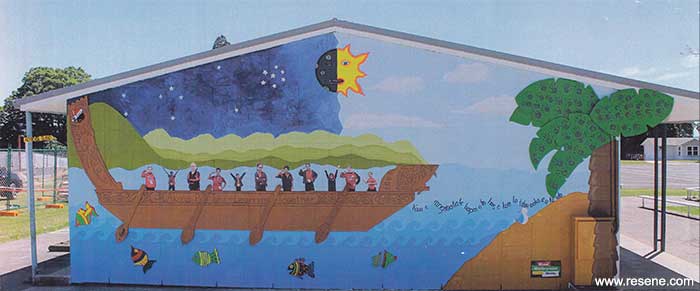 Te Puke Primary School mural entry in the Resene Mural Masterpieces competition