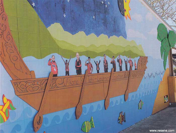 Te Puke Primary School mural entry in the Resene Mural Masterpieces competition