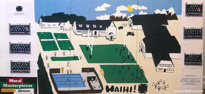 Waihi School mural entry in the Resene Mural Masterpieces competition