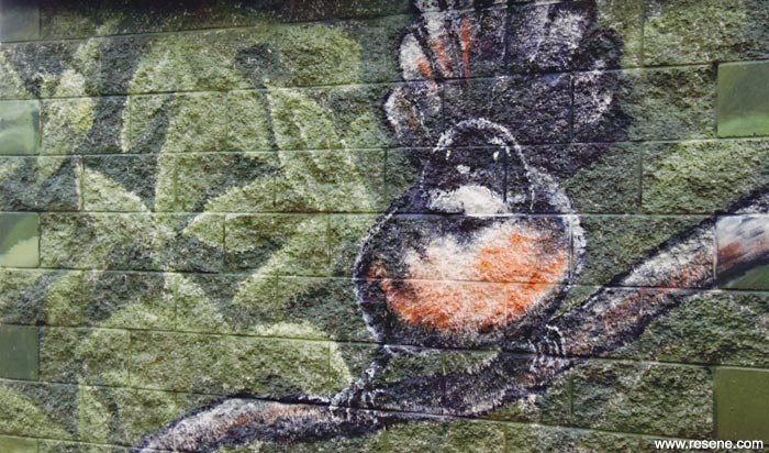 Mural - closeup of fantail