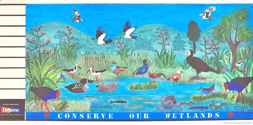 Glenholme Primary School mural - Save our wetlands