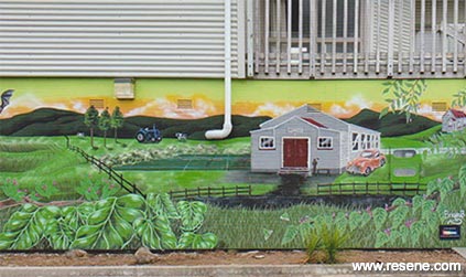 Pukeoware Hall mural - Brigita Botma