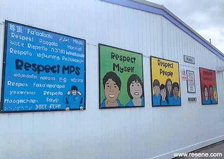 Marlborough School mural - respect theme