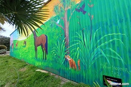 Betty Montford Kindergarten mural - rear view