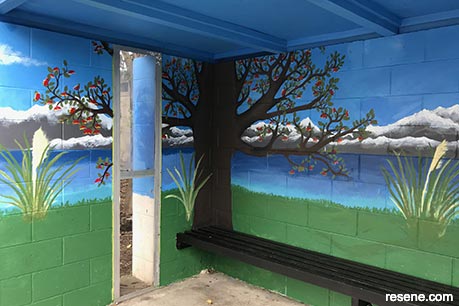 Bus shelter mural