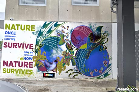 NZ Nature and Protection themed mural