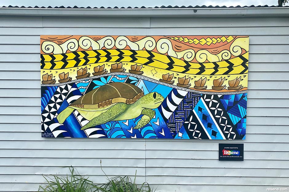 Hobsonville School mural - Pasifika theme