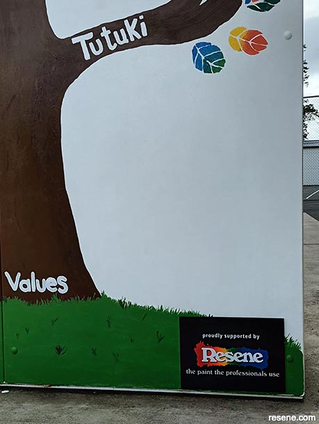 Values tree - Kaukapakapa School mural