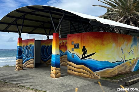 Orewa Beach mural