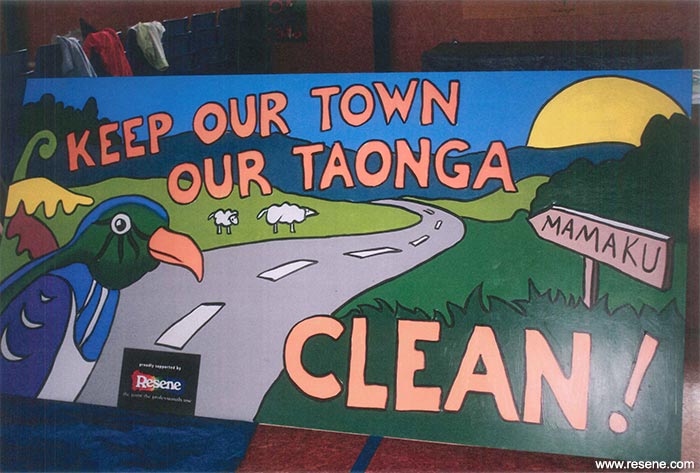 Mamaku School mural keep our town our taonga clean