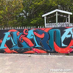 Akaroa Skateboard Park, mural