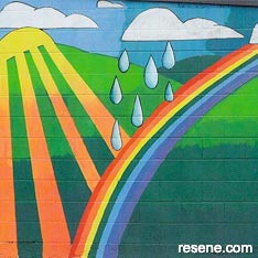 Valley School mural-Changing weather in Pukekohe