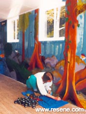 Kimball Martin for the Matakana Primary School hall mural