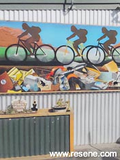 Andrew Price for the Central Otago Waste Busters mural