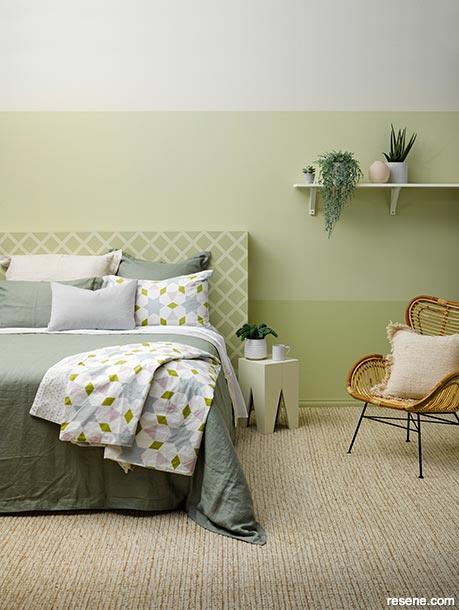 A striped feature wall