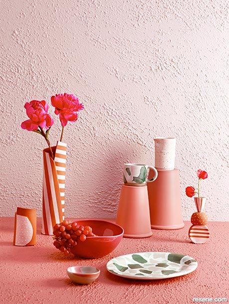Pink textural plaster