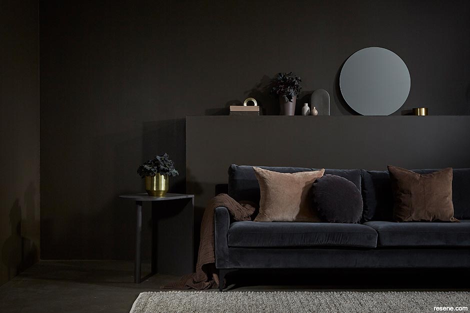 Masculine brown hues in a lounge