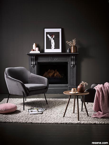 A moody lounge with smoky, sumptuous tones of brown