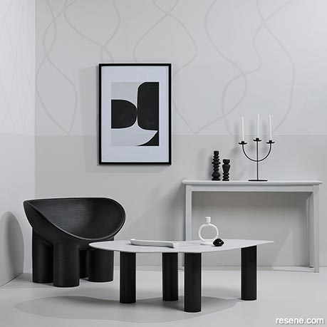 A minimalist Art-Deco inspired interior