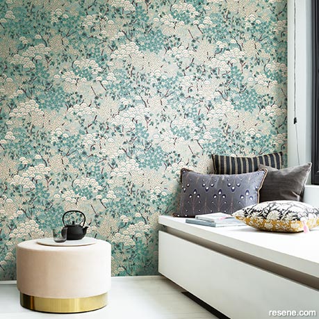 Add whimsy to a room with wallpaper