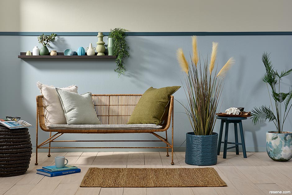 A beach inspired interior - layers of blue